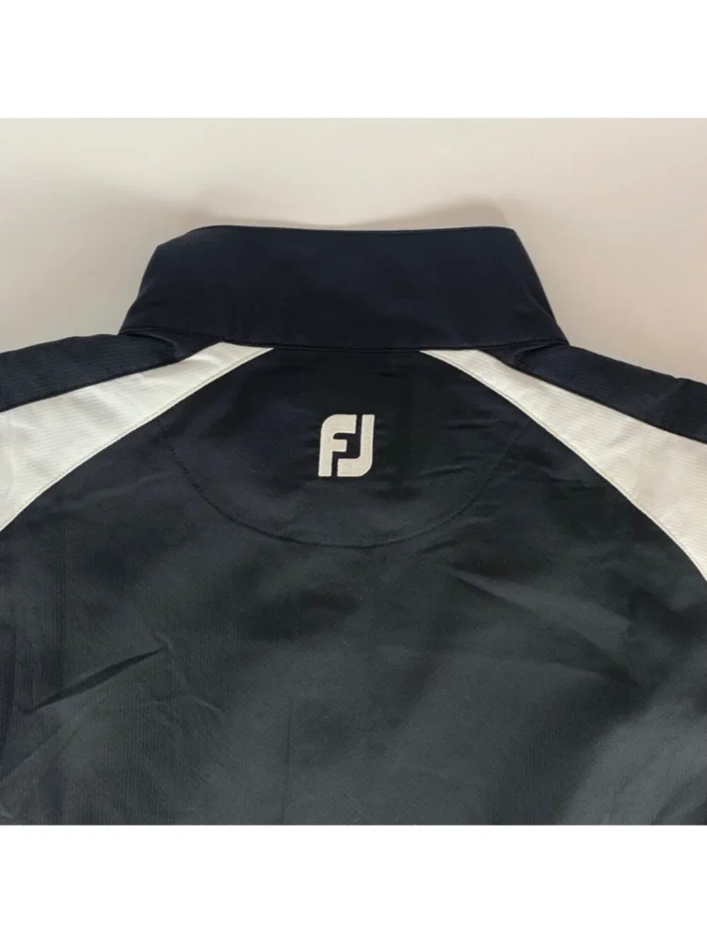 FootJoy Golf Black White Long Sleeve Lightweight Pullover Jacket Mens Large